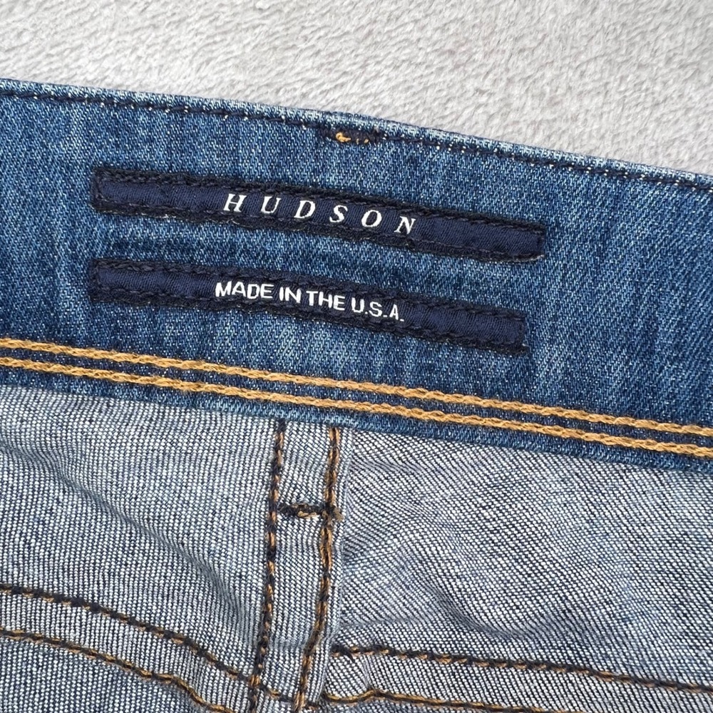 Hudson Beth Baby Bootcut Jeans Womens 29 Blue Solid Stretch‎ Flap Pocket Denim - Picture 12 of 16